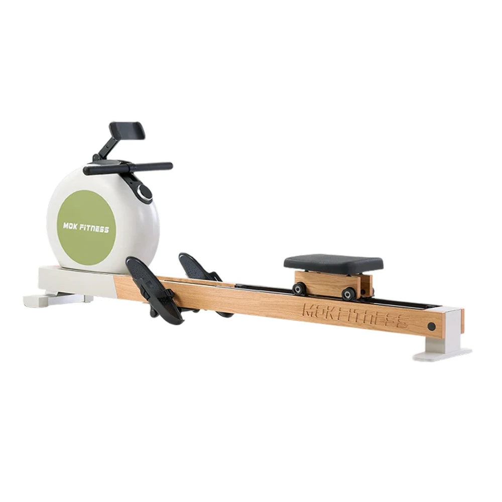 FITPRO Water Rowing Machine - Electromagnetic Dual Resistance, 32 Levels, Foldable Design, 150kg Capacity - Green