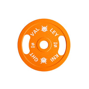 FITPRO Dual-Finish Weight Plate - 5kg, Chrome & Matte Texture, Ergonomic Grip Handles - Orange