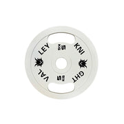 FITPRO Dual-Finish Weight Plate - 5kg, Chrome & Matte Texture, Ergonomic Grip Handles - White