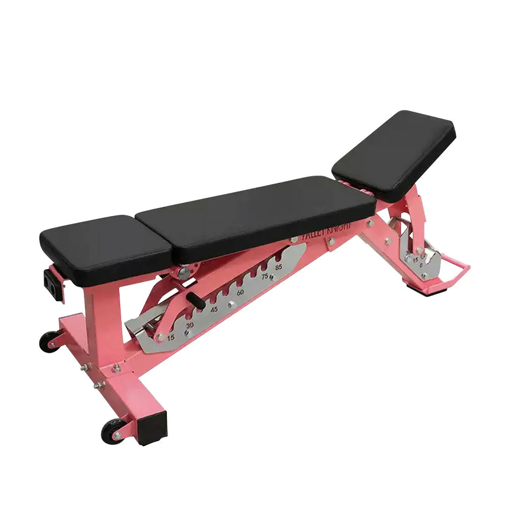 FITPRO Multi-Functional Foldable Weight Bench - 2-Level Adjustable Backrest, 300kg Max Load - Pink
