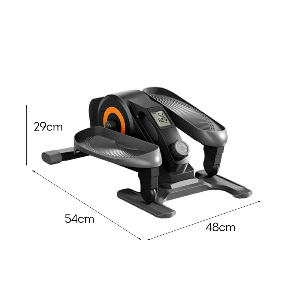 FITPRO Space-Saving Elliptical Trainer - Compact 0.28m² Footprint, Foldable Design, Quiet Low-Impact Exercise at Home - Black