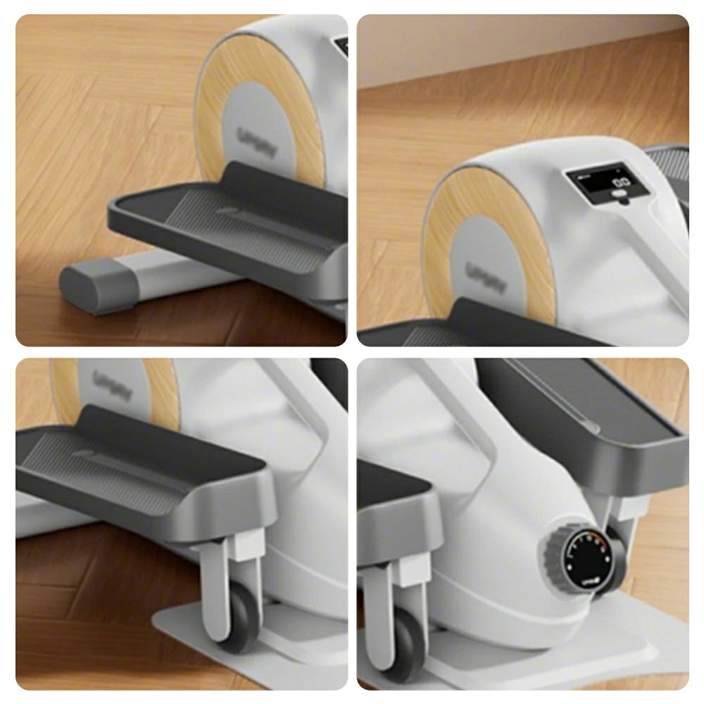 FITPRO Compact Home Elliptical Trainer - Whisper-Quiet Design, Knee-Friendly Motion, 16-Level Resistance, Space-Saving Fitness Machine