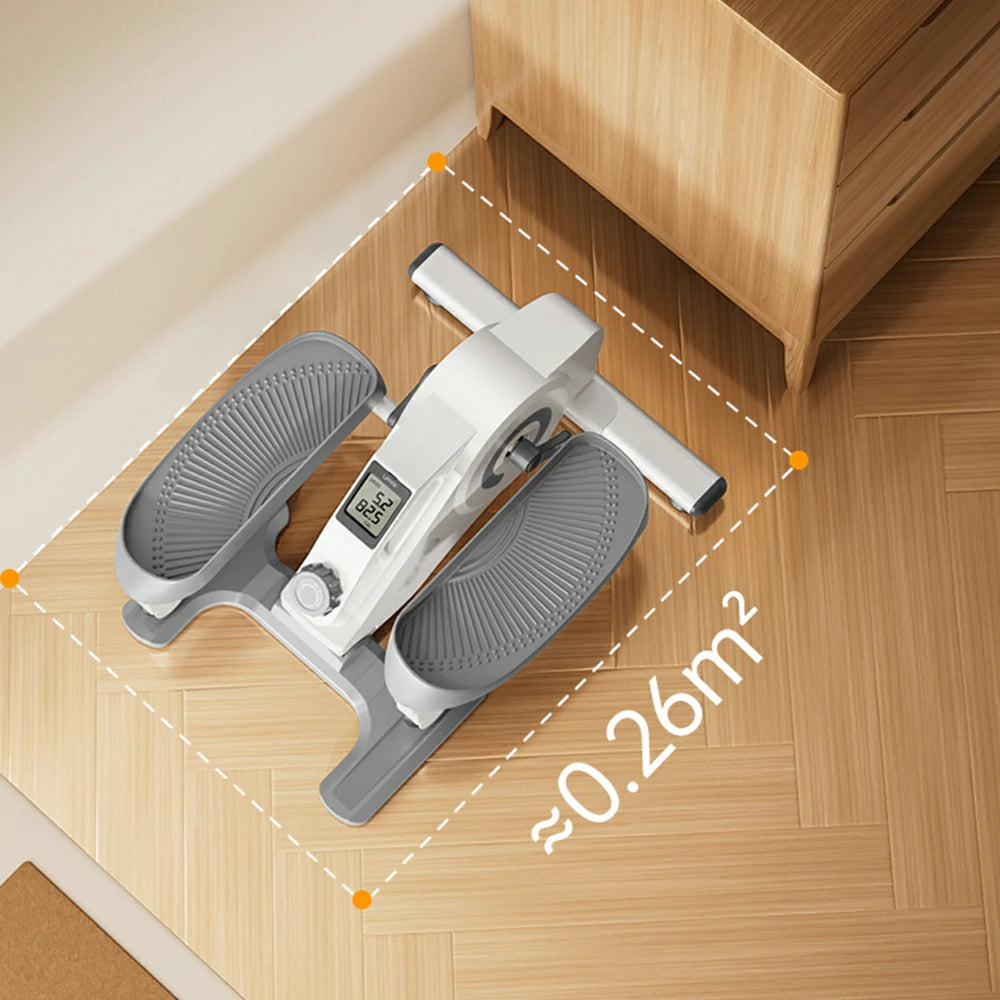 FITPRO Compact Elliptical Machine - 150kg Capacity, Knee-Friendly Motion, 16-Level Resistance, Ideal for Family Home Use - White