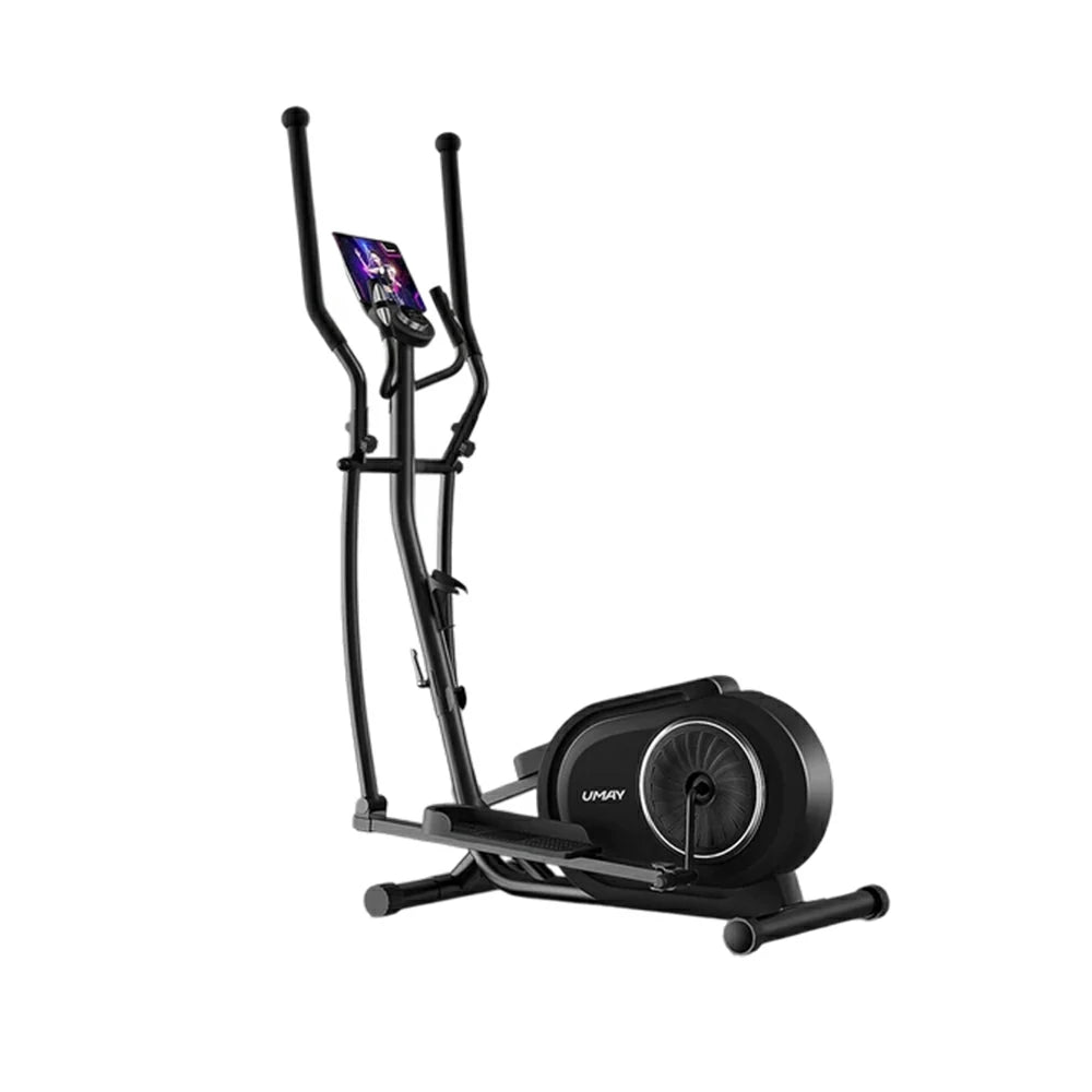 FITPRO Self-Powered Folding Elliptical Trainer Smooth Quiet Drive, Compact Home Fitness Machine - Black
