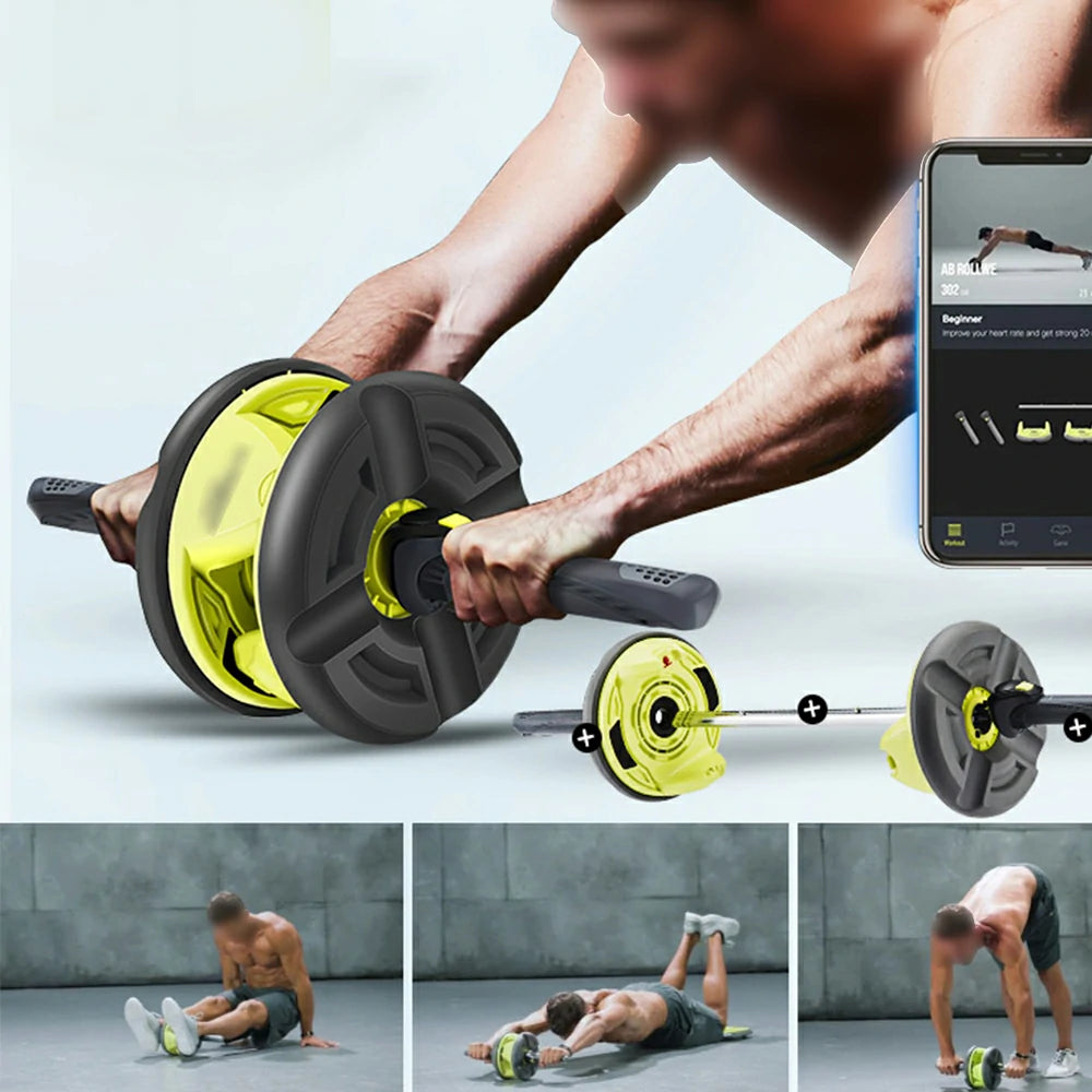 FITPRO Versatile Ab Roller Set - Modular Design with Handles & Discs, Durable & Portable Home Core Trainer