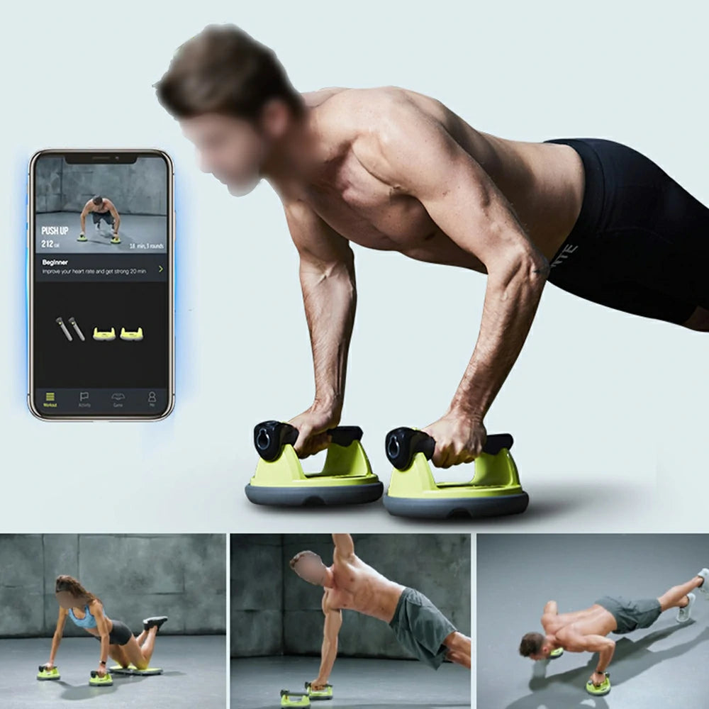 FITPRO Versatile Ab Roller Set - Modular Design with Handles & Discs, Durable & Portable Home Core Trainer