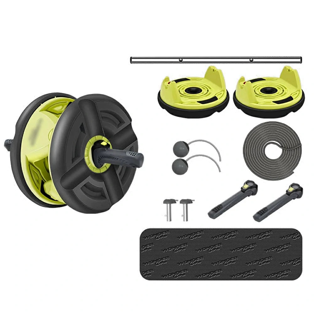 FITPRO Versatile Ab Roller Set - Modular Design with Handles & Discs, Durable & Portable Home Core Trainer