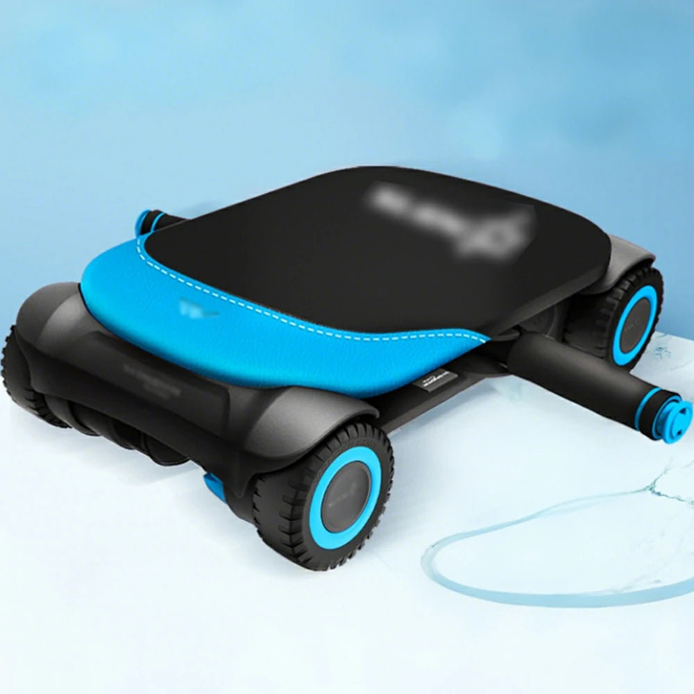 FITPRO Automatic Rebound Ab Roller - 4-Wheel Stable Base, Durable Core Trainer for Home Workouts - Blue