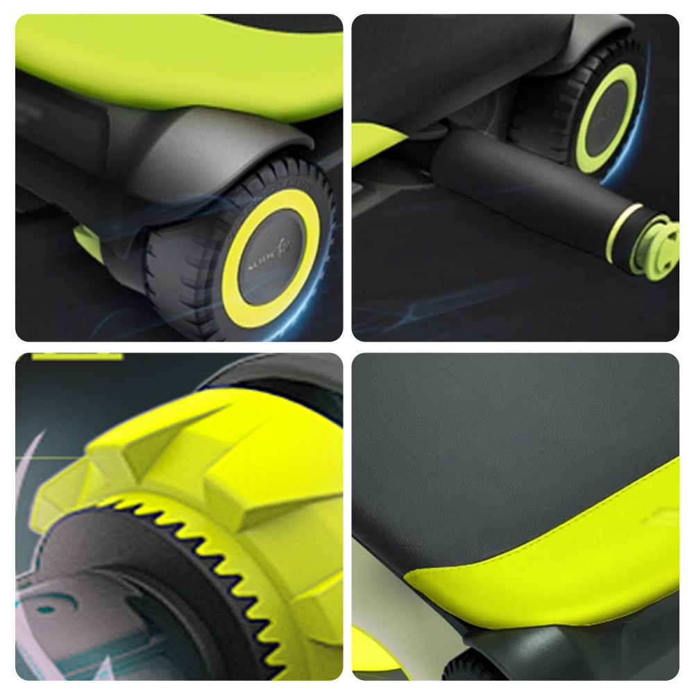 FITPRO Automatic Rebound Ab Roller - 4-Wheel Stable Base, Durable Core Trainer for Home Workouts - Green