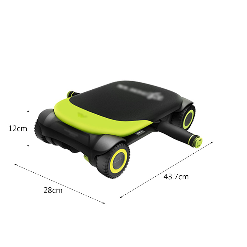 FITPRO Automatic Rebound Ab Roller - 4-Wheel Stable Base, Durable Core Trainer for Home Workouts - Green