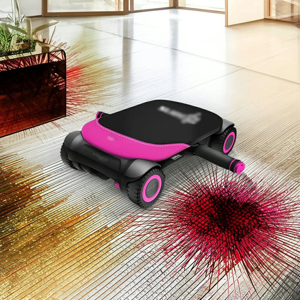 FITPRO Automatic Rebound Ab Roller - 4-Wheel Stable Base, Durable Core Trainer for Home Workouts - Pink