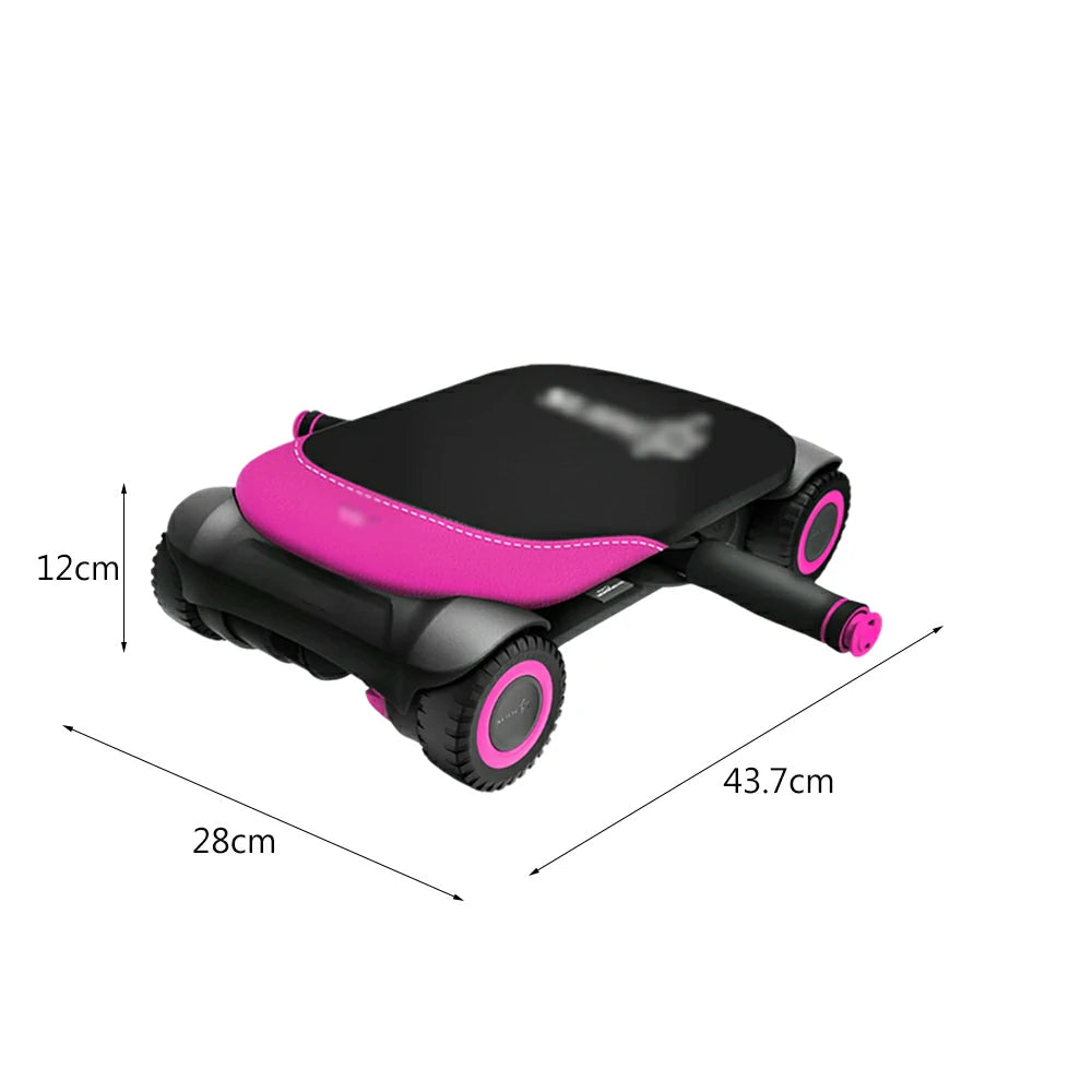 FITPRO Automatic Rebound Ab Roller - 4-Wheel Stable Base, Durable Core Trainer for Home Workouts - Pink