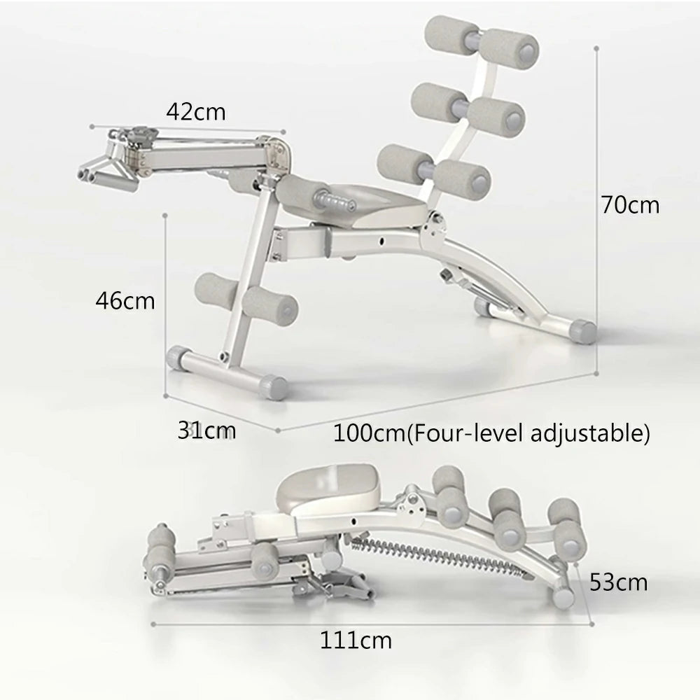 FITPRO Foldable Multi-Functional Weight Bench - Silent Spring Design, Adjustable Backrest, All-in-One Home Gym Equipment