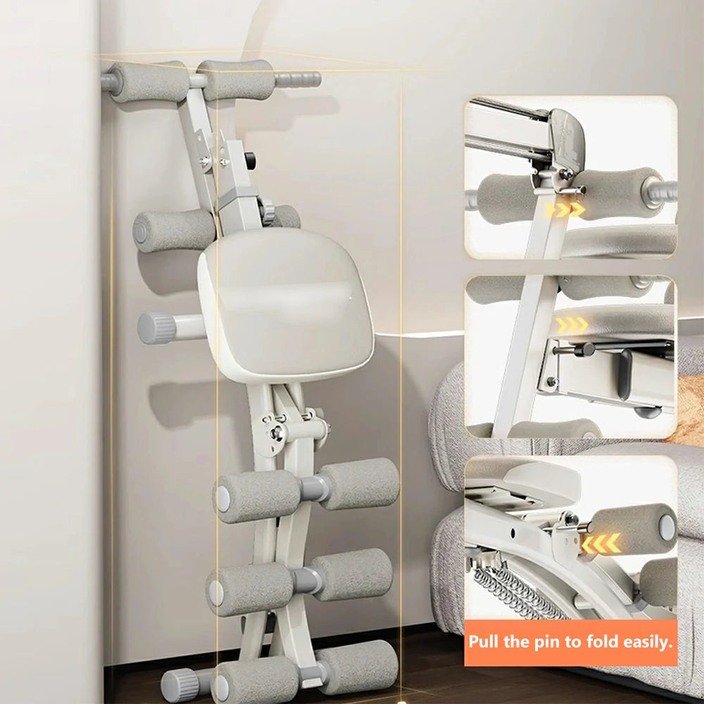 FITPRO Foldable Multi-Functional Weight Bench - Silent Spring Design, Adjustable Backrest, All-in-One Home Gym Equipment