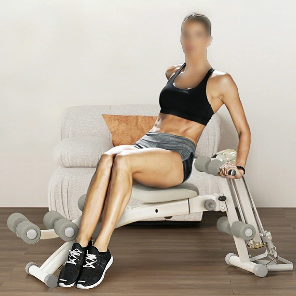 FITPRO Foldable Multi-Functional Weight Bench - Silent Spring Design, Adjustable Backrest, All-in-One Home Gym Equipment