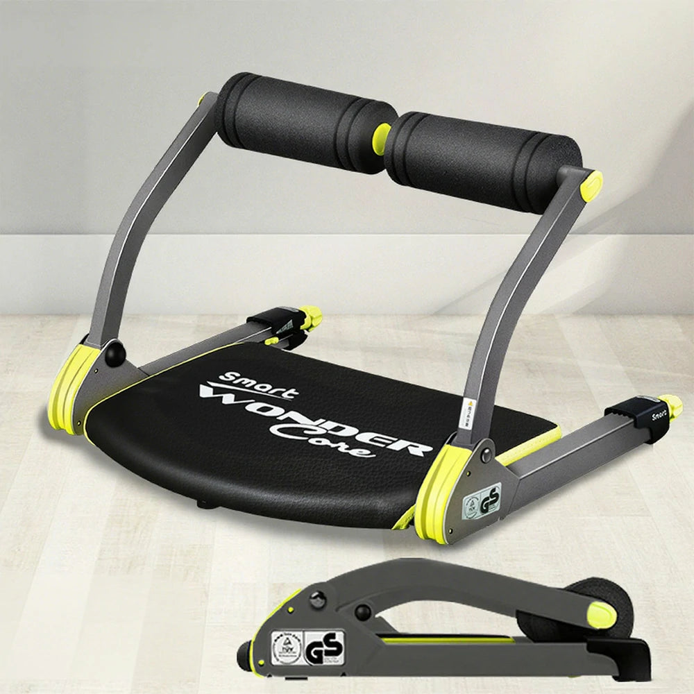 FITPRO Foldable Multi-Functional Ab Crunch Machine - GS-Grade Steel Frame, Compact Core Trainer for Home Fitness - Green