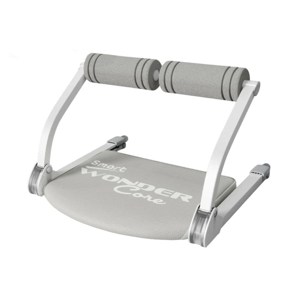 FITPRO Multi-Functional Ab Machine - GS-Grade Steel Frame, Foldable 12cm Slim Core Trainer - Gray
