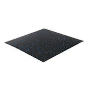 FITPRO Single Piece Interlocking Gym Floor Thickness 2.5cm Mat Anti-Slip Durable Rubber Tile Eco-Friendly High-Resilience Design - Black&Blue
