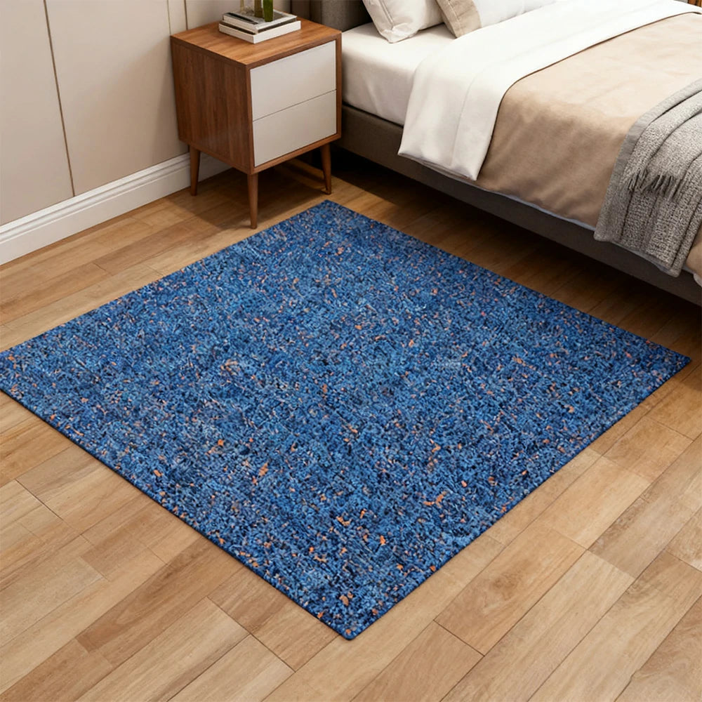 FITPRO Single Piece Interlocking Gym Floor Thickness 2.5cm Mat Anti-Slip Durable Rubber Tile Eco-Friendly High-Resilience Design - Blue