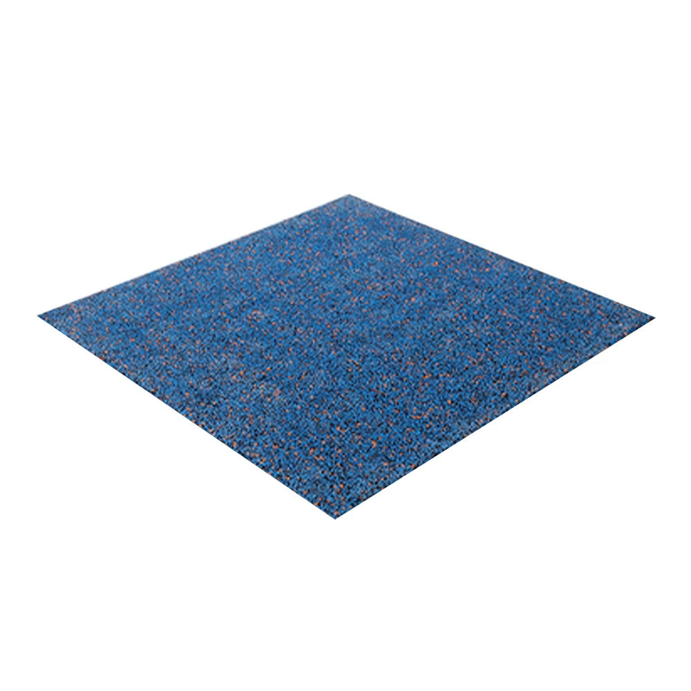 FITPRO Single Piece Interlocking Gym Floor Thickness 2.5cm Mat Anti-Slip Durable Rubber Tile Eco-Friendly High-Resilience Design - Blue