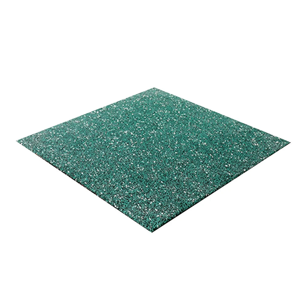 FITPRO Single Piece Interlocking Gym Floor Thickness 3cm Mat Anti-Slip Durable Rubber Tile Eco-Friendly High-Resilience Design - Green