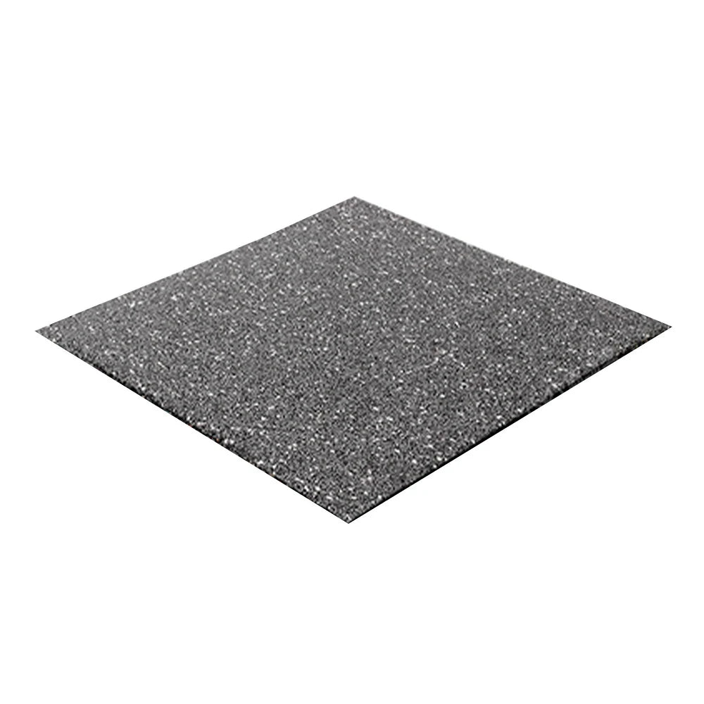 FITPRO Single Piece Interlocking Gym Floor Thickness 4cm Mat Anti-Slip Durable Rubber Tile Eco-Friendly High-Resilience Design - Grey