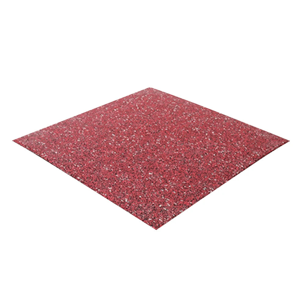 FITPRO Single Piece Interlocking Gym Floor Thickness 5cm Mat Anti-Slip Durable Rubber Tile Eco-Friendly High-Resilience Design - Red