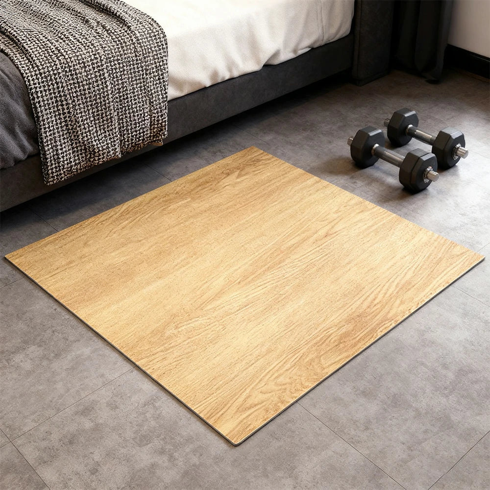 FITPRO Single Piece Interlocking Gym Floor Thickness 2cm Mat Anti-Slip Durable Rubber Tile Eco-Friendly High-Resilience Design - Wood