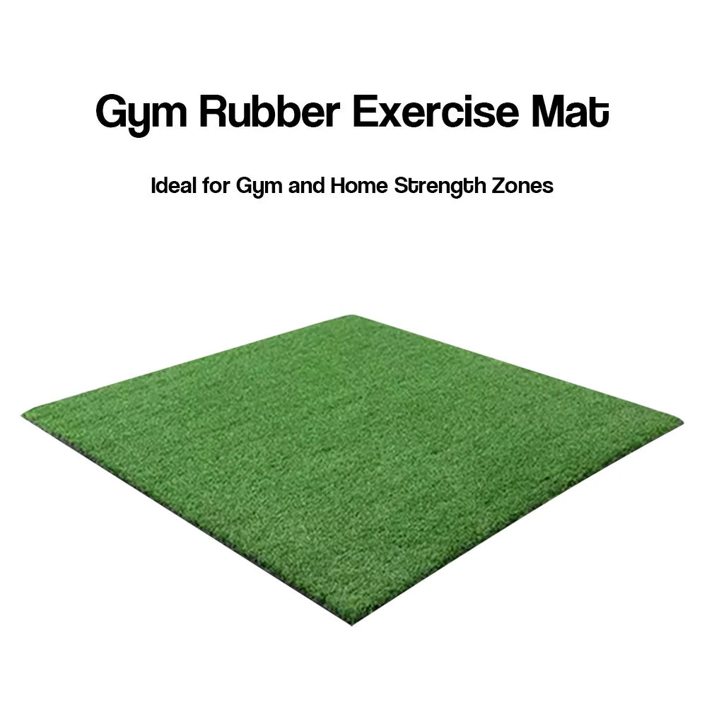 FITPRO Single Piece Interlocking Gym Floor Thickness 2/2.5cm Mat Anti-Slip Durable Rubber Tile Eco-Friendly High-Resilience Design - Green
