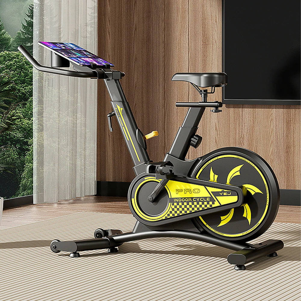 FITPRO Magnetic Spin Bike - Carbon Steel Frame, 8 Resistance Levels, Silent Belt Drive, Adjustable Seat & Handlebars for Home Fitness
