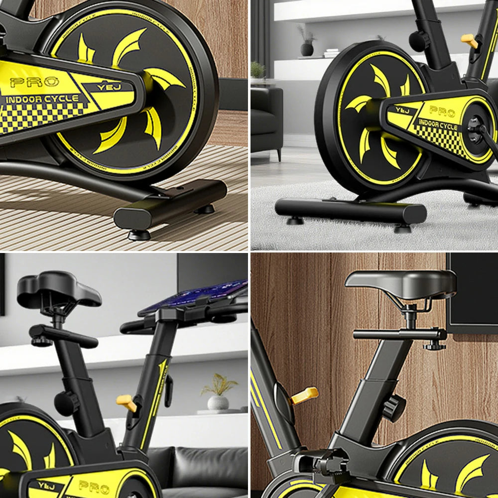 FITPRO Magnetic Spin Bike - Carbon Steel Frame, 8 Resistance Levels, Silent Belt Drive, Adjustable Seat & Handlebars for Home Fitness