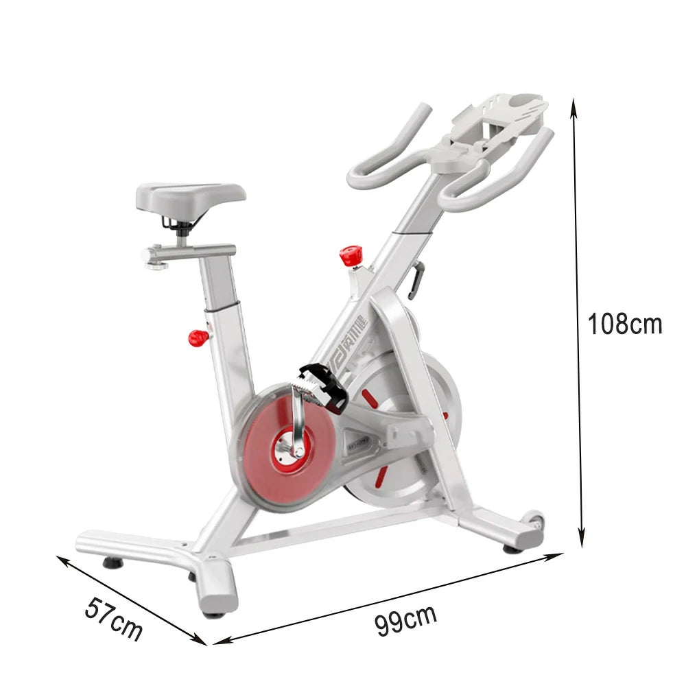 FITPRO Magnetic Spin Bike - Semi-Transparent Frame, Chrome Crank Arms, Heavy-Duty Design, Front Transport Wheels