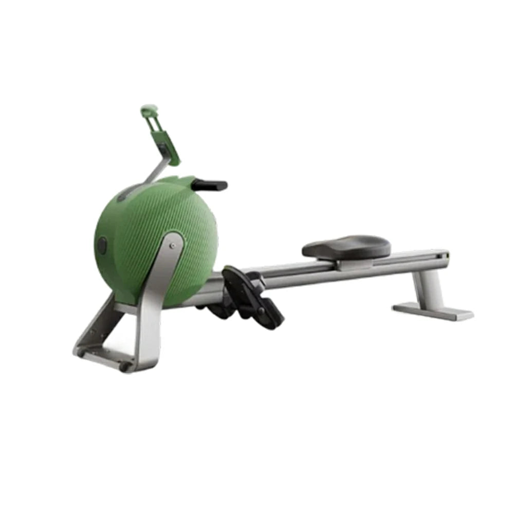 FITPRO Full Aluminium Alloy Rail Rowing Machine - Whisper-Quiet Magnetic Control, 32 Resistance Levels, Smooth Full-Body Training - Green