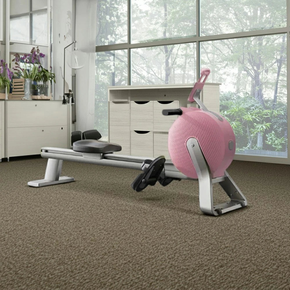 FITPRO Foldable Rowing Machine - Cast-Aluminium Support, 32-Level Smart Resistance,  Compact Foldable Design - Pink