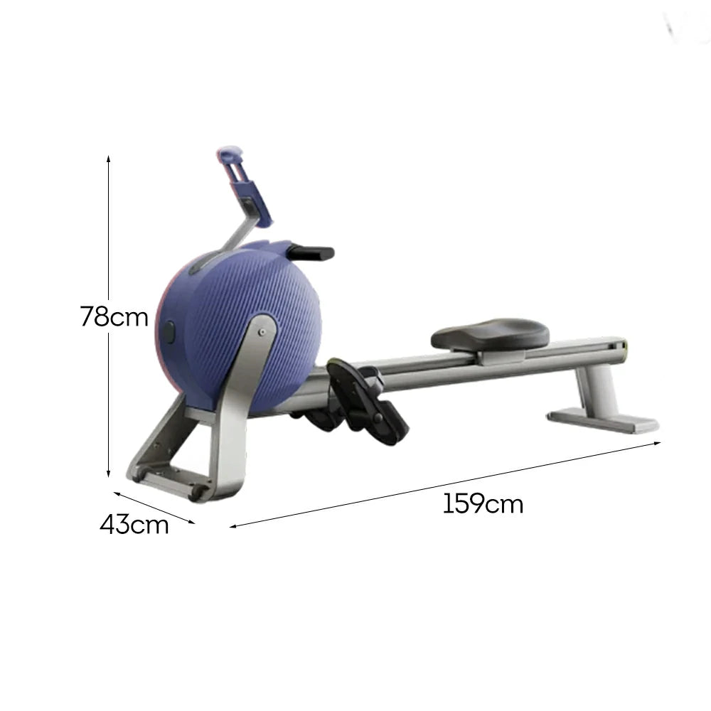 FITPRO Foldable Rowing Machine - Whisper-Quiet Magnetic Control, 32 Resistance Levels, Smooth Full-Body Training - Purple