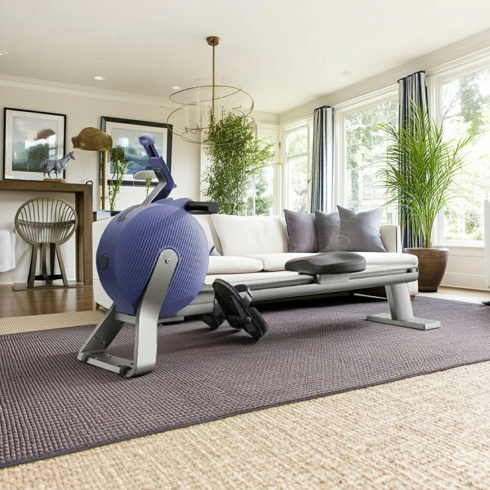 FITPRO Foldable Rowing Machine - Whisper-Quiet Magnetic Control, 32 Resistance Levels, Smooth Full-Body Training - Purple