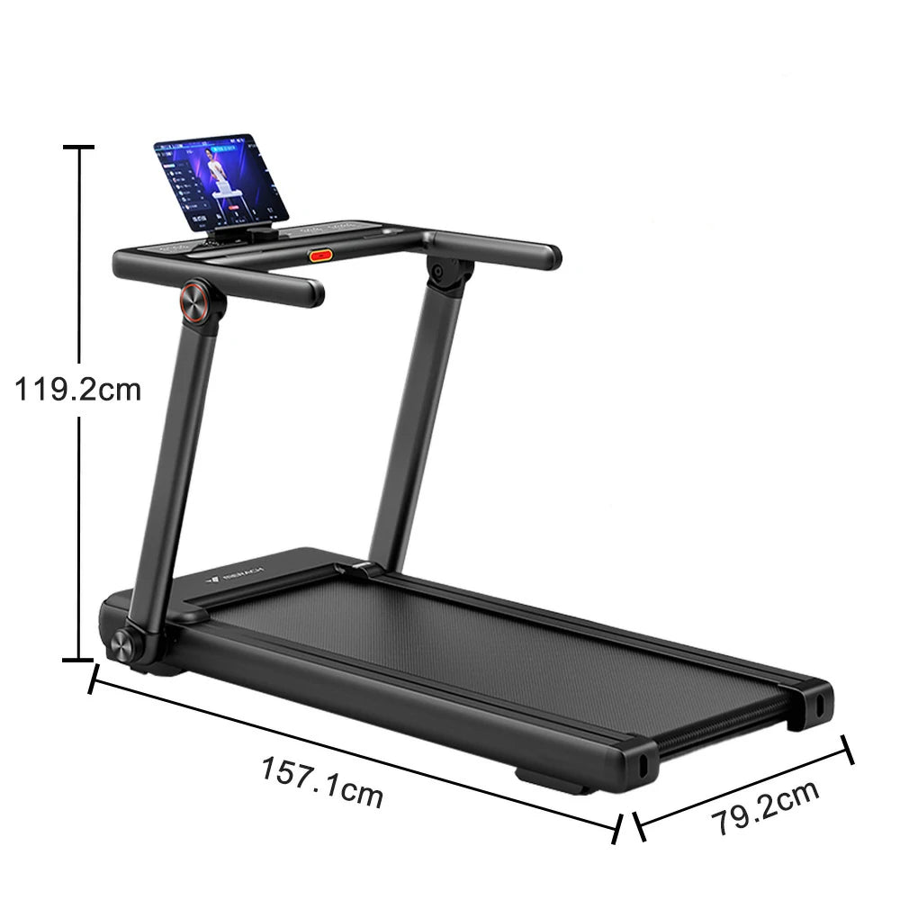 FITPRO Electric Incline Treadmill - 20-Level Powered Slope, 3.0HP Quiet Motor, 120kg Max Load - Black