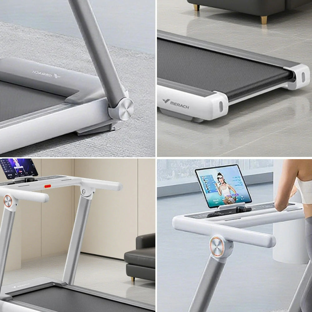 FITPRO Electric Incline Treadmill - 20-Level Powered Slope, 3.0HP Quiet Motor, 120kg Max Load - White