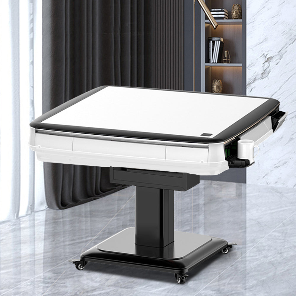HEXJON Low-noise Foldable Models Q15 Mahjong Table Pearl White With Usb The Outer Frame Comes With A Cup Holder To Put The Ashtray