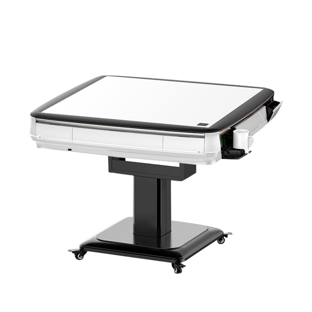 HEXJON Low-noise Foldable Models Q15 Mahjong Table Pearl White With Usb The Outer Frame Comes With A Cup Holder To Put The Ashtray