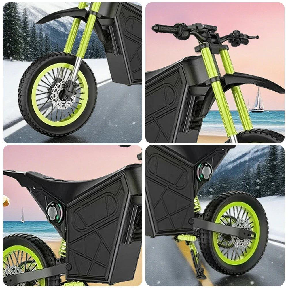 GLIDER 1500W 52V18 Lithium Battery Electric Scooter/Motorbike Cruise at 25km/h - Unlock 60km/h Speed, Dual Disc Brakes, 120kg Load