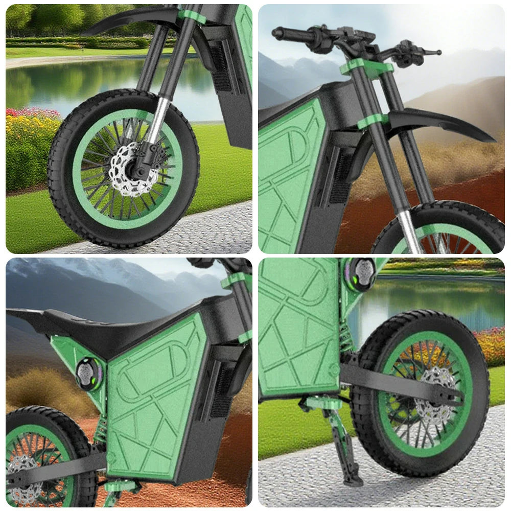 GLIDER Electric Scooter - 1500W Brushless Motor, 52V18 Lithium Battery, 60km/h Adjustable Speed, Dual Disc Brakes, 120kg Load Capacity, Side Safety Lights
