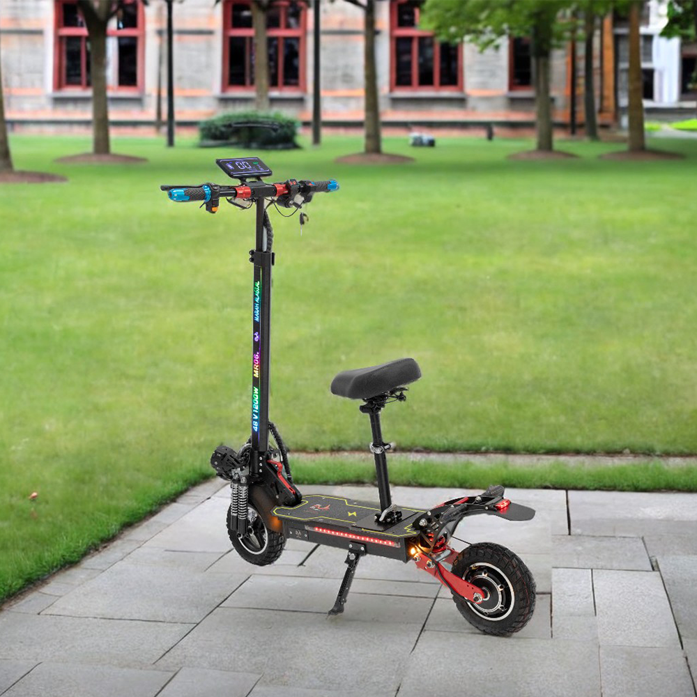 GLIDER YE 12 1200W Lithium Battery Portable Electric Scooter - Black