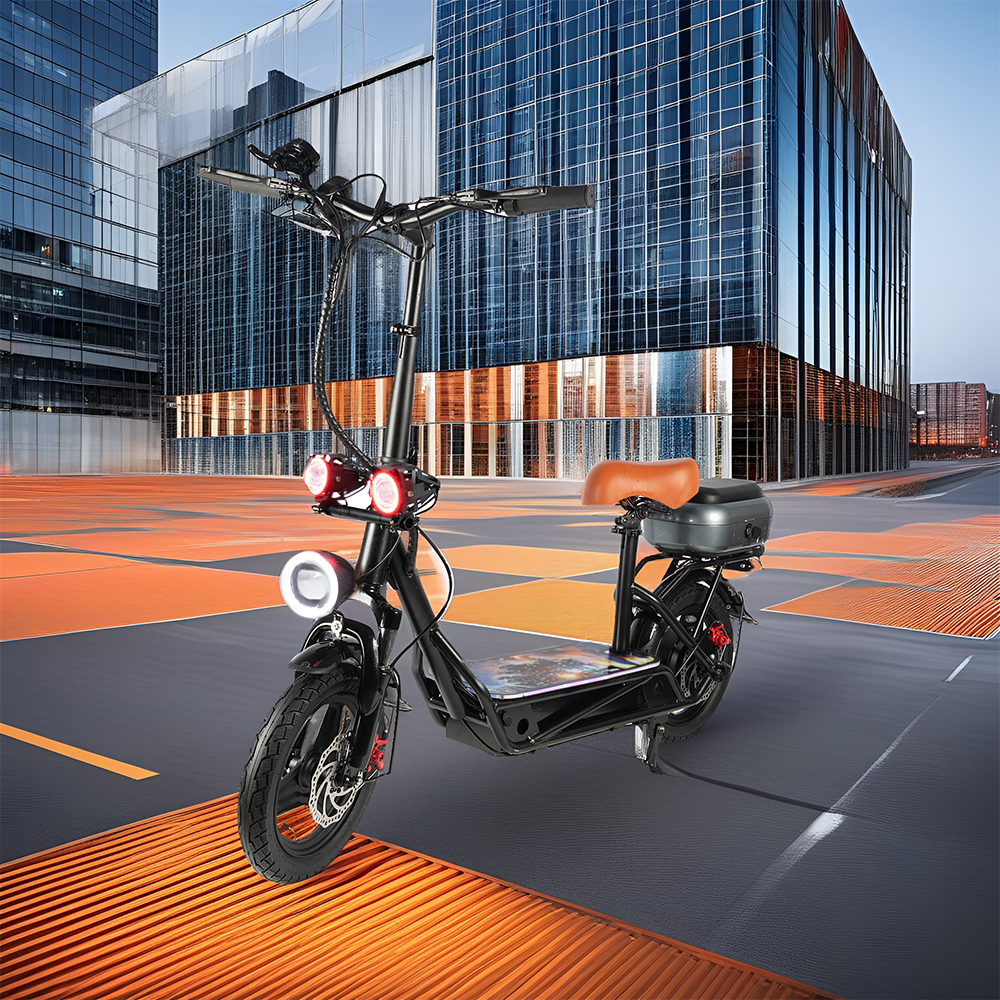 GLIDER YEH 1 1200W Lithium Battery Portable Electric Scooter - Black