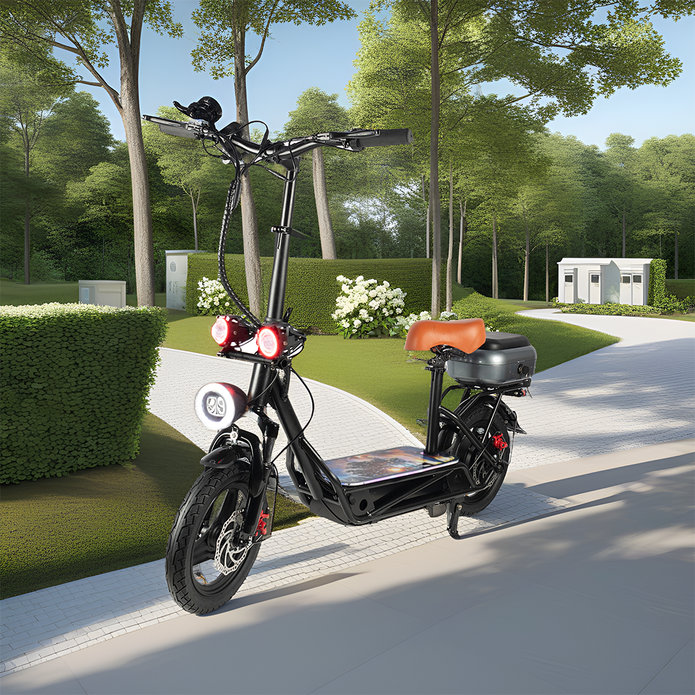 GLIDER YEH 1 1200W Lithium Battery Portable Electric Scooter - Black