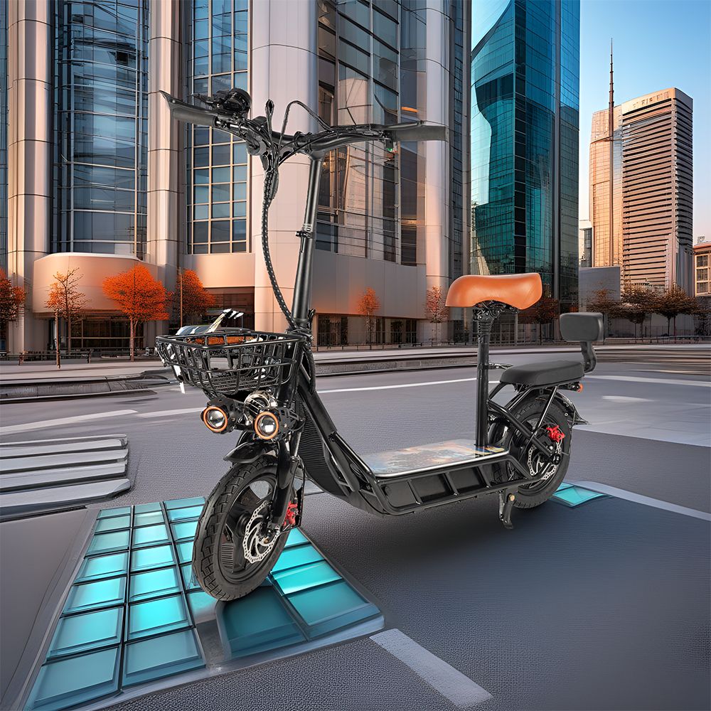 GLIDER YEH 2 1200W Lithium Battery Portable Electric Scooter - Black