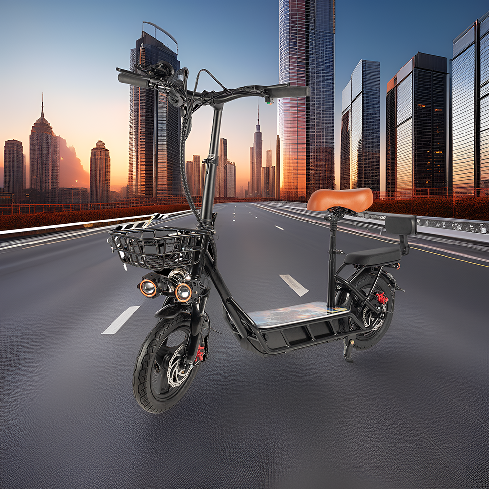 GLIDER YEH 2 1200W Lithium Battery Portable Electric Scooter - Black