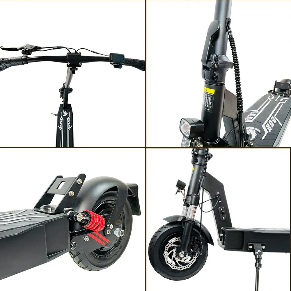 AKEZ DT08 500W 48V 13Ah Max Speed 40KM/H Adult Commuter - Black