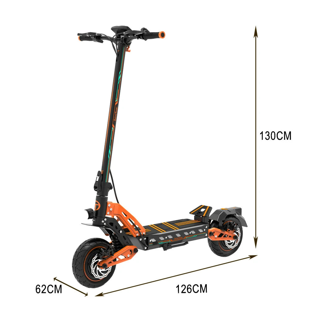 AKEZ DT10 1000Wx2 48V 18.2Ah Single Wheel Drive Max Speed 65KM/H Adult Commuter - Blue/Orange