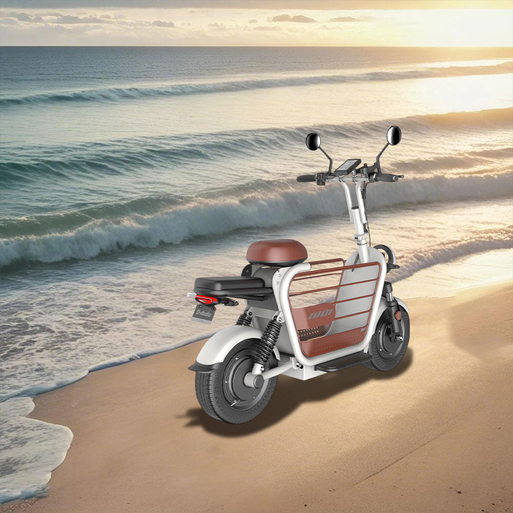 YIDI DDD15A 500W 48V 15Ah/20/25Ah 11-inch Lithium Battery Foldable White&Brown High Carbon Steel Electric Scooter Drum Brake